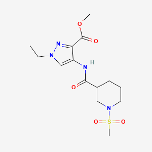 methyl 1-ethyl-4-({[1-(methylsulfonyl)-3-piperidinyl]carbonyl}amino)-1H-pyrazole-3-carboxylate