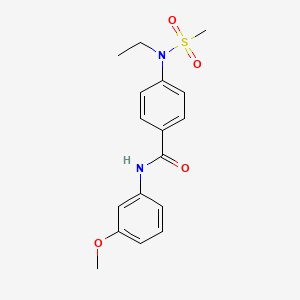 molecular formula C17H20N2O4S B4770745 4-[ethyl(methylsulfonyl)amino]-N-(3-methoxyphenyl)benzamide 