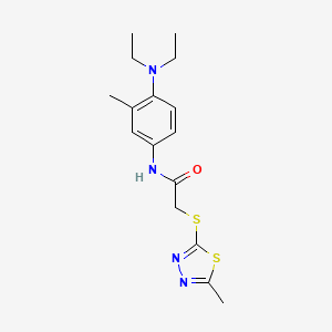 molecular formula C16H22N4OS2 B4770746 N-[4-(diethylamino)-3-methylphenyl]-2-[(5-methyl-1,3,4-thiadiazol-2-yl)thio]acetamide 