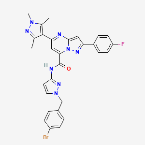 N-[1-(4-bromobenzyl)-1H-pyrazol-3-yl]-2-(4-fluorophenyl)-5-(1,3,5-trimethyl-1H-pyrazol-4-yl)pyrazolo[1,5-a]pyrimidine-7-carboxamide