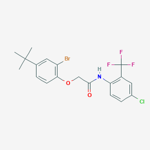 2-(2-bromo-4-tert-butylphenoxy)-N-[4-chloro-2-(trifluoromethyl)phenyl]acetamide