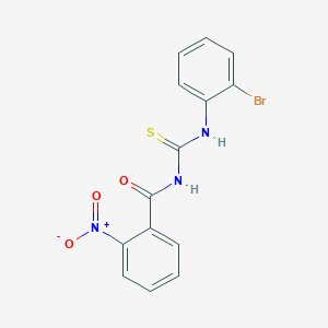 molecular formula C14H10BrN3O3S B4770812 N-{[(2-bromophenyl)amino]carbonothioyl}-2-nitrobenzamide 