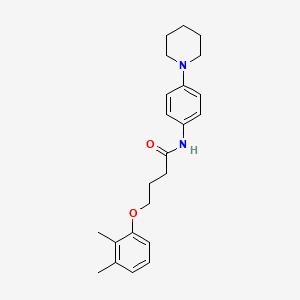 molecular formula C23H30N2O2 B4770817 4-(2,3-dimethylphenoxy)-N-[4-(1-piperidinyl)phenyl]butanamide 