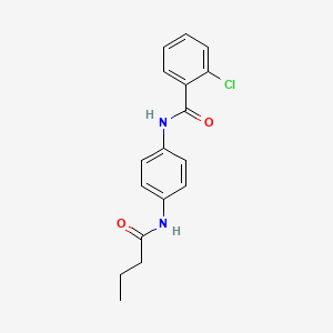 molecular formula C17H17ClN2O2 B4770820 N-[4-(butyrylamino)phenyl]-2-chlorobenzamide 
