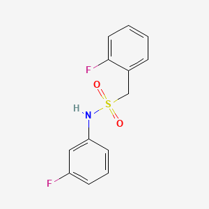 molecular formula C13H11F2NO2S B4770826 1-(2-fluorophenyl)-N-(3-fluorophenyl)methanesulfonamide 