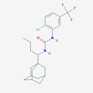 molecular formula C22H28ClF3N2O B4770865 N-[1-(1-adamantyl)butyl]-N'-[2-chloro-5-(trifluoromethyl)phenyl]urea 
