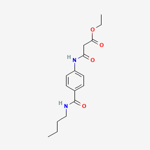 molecular formula C16H22N2O4 B4770868 ethyl 3-({4-[(butylamino)carbonyl]phenyl}amino)-3-oxopropanoate 