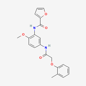 N-(2-methoxy-5-{[(2-methylphenoxy)acetyl]amino}phenyl)-2-furamide