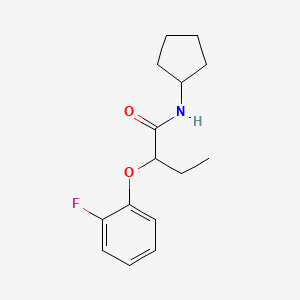 molecular formula C15H20FNO2 B4770949 N-cyclopentyl-2-(2-fluorophenoxy)butanamide 