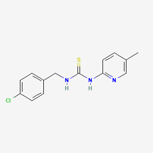 molecular formula C14H14ClN3S B4770973 N-(4-chlorobenzyl)-N'-(5-methyl-2-pyridinyl)thiourea 