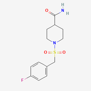 molecular formula C13H17FN2O3S B4770985 1-[(4-fluorobenzyl)sulfonyl]-4-piperidinecarboxamide 