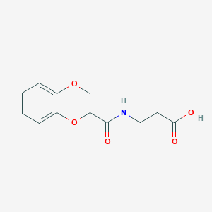 molecular formula C12H13NO5 B4771017 N-(2,3-dihydro-1,4-benzodioxin-2-ylcarbonyl)-beta-alanine 