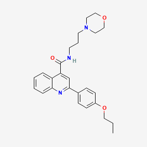 molecular formula C26H31N3O3 B4771036 N-[3-(4-morpholinyl)propyl]-2-(4-propoxyphenyl)-4-quinolinecarboxamide 