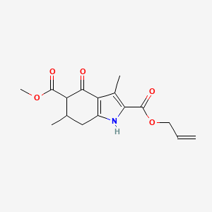 molecular formula C16H19NO5 B4771056 2-allyl 5-methyl 3,6-dimethyl-4-oxo-4,5,6,7-tetrahydro-1H-indole-2,5-dicarboxylate 