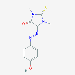 molecular formula C11H12N4O2S B477108 5-[(4-Hydroxyphenyl)diazenyl]-1,3-dimethyl-2-thioxo-4-imidazolidinone 