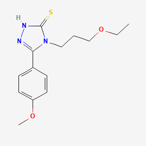 molecular formula C14H19N3O2S B4771091 4-(3-ethoxypropyl)-5-(4-methoxyphenyl)-4H-1,2,4-triazole-3-thiol 