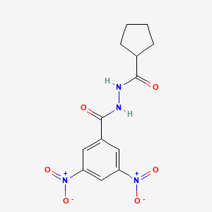 molecular formula C13H14N4O6 B4771100 N'-(cyclopentylcarbonyl)-3,5-dinitrobenzohydrazide 