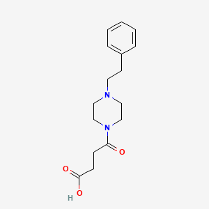molecular formula C16H22N2O3 B4771103 4-oxo-4-[4-(2-phenylethyl)-1-piperazinyl]butanoic acid 