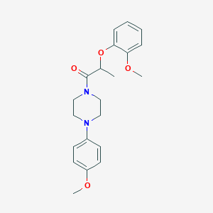 molecular formula C21H26N2O4 B4771110 1-[2-(2-methoxyphenoxy)propanoyl]-4-(4-methoxyphenyl)piperazine 