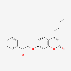 molecular formula C21H20O4 B4771141 4-butyl-7-(2-oxo-2-phenylethoxy)-2H-chromen-2-one 