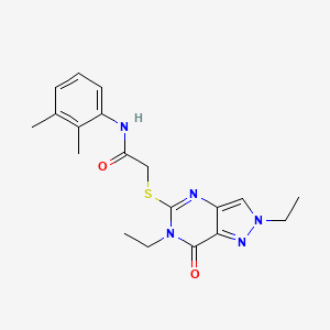 molecular formula C19H23N5O2S B4771145 2-[(2,6-diethyl-7-oxo-6,7-dihydro-2H-pyrazolo[4,3-d]pyrimidin-5-yl)thio]-N-(2,3-dimethylphenyl)acetamide 