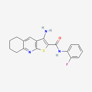 molecular formula C18H16FN3OS B4771186 3-amino-N-(2-fluorophenyl)-5,6,7,8-tetrahydrothieno[2,3-b]quinoline-2-carboxamide 
