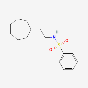 molecular formula C15H23NO2S B4771201 N-(2-环庚基乙基)苯磺酰胺 