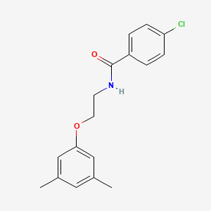 molecular formula C17H18ClNO2 B4771207 4-chloro-N-[2-(3,5-dimethylphenoxy)ethyl]benzamide 