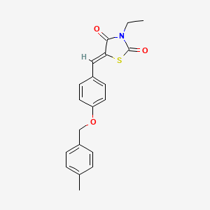 molecular formula C20H19NO3S B4771208 3-ethyl-5-{4-[(4-methylbenzyl)oxy]benzylidene}-1,3-thiazolidine-2,4-dione 