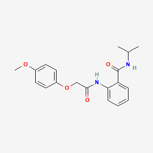 molecular formula C19H22N2O4 B4771214 N-isopropyl-2-{[(4-methoxyphenoxy)acetyl]amino}benzamide 