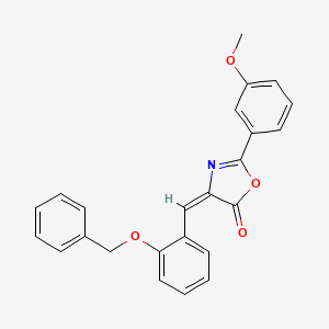 molecular formula C24H19NO4 B4771241 4-[2-(benzyloxy)benzylidene]-2-(3-methoxyphenyl)-1,3-oxazol-5(4H)-one 