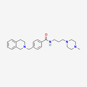 molecular formula C25H34N4O B4771249 4-(3,4-dihydro-2(1H)-isoquinolinylmethyl)-N-[3-(4-methyl-1-piperazinyl)propyl]benzamide 