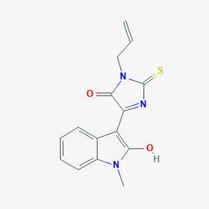 molecular formula C15H13N3O2S B477126 3-(1-allyl-5-oxo-2-thioxo-4-imidazolidinylidene)-1-methyl-1,3-dihydro-2H-indol-2-one 