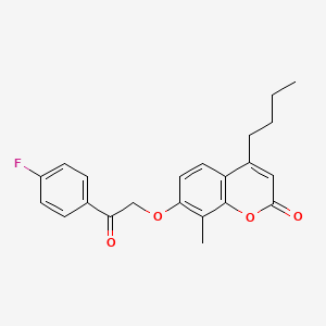 molecular formula C22H21FO4 B4771260 4-butyl-7-[2-(4-fluorophenyl)-2-oxoethoxy]-8-methyl-2H-chromen-2-one 