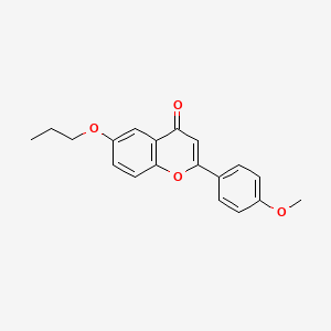 molecular formula C19H18O4 B4771269 2-(4-methoxyphenyl)-6-propoxy-4H-chromen-4-one 