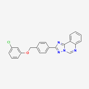 molecular formula C22H15ClN4O B4771273 2-{4-[(3-chlorophenoxy)methyl]phenyl}[1,2,4]triazolo[1,5-c]quinazoline 