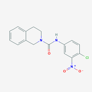 molecular formula C16H14ClN3O3 B4771283 N-(4-chloro-3-nitrophenyl)-3,4-dihydro-2(1H)-isoquinolinecarboxamide 