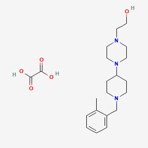 molecular formula C21H33N3O5 B4771296 2-{4-[1-(2-methylbenzyl)-4-piperidinyl]-1-piperazinyl}ethanol ethanedioate (salt) 