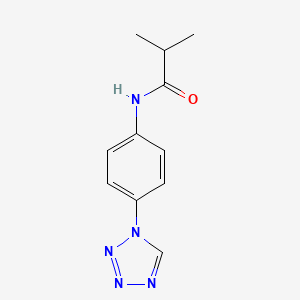 molecular formula C11H13N5O B4771307 2-methyl-N-[4-(1H-tetrazol-1-yl)phenyl]propanamide 
