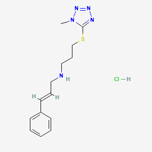 molecular formula C14H20ClN5S B4771354 N-{3-[(1-methyl-1H-tetrazol-5-yl)thio]propyl}-3-phenylprop-2-en-1-amine hydrochloride 