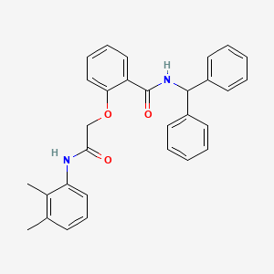 molecular formula C30H28N2O3 B4771361 2-{2-[(2,3-dimethylphenyl)amino]-2-oxoethoxy}-N-(diphenylmethyl)benzamide 