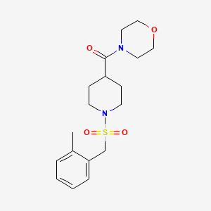 molecular formula C18H26N2O4S B4771462 4-({1-[(2-methylbenzyl)sulfonyl]-4-piperidinyl}carbonyl)morpholine 