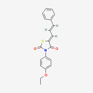 molecular formula C20H17NO3S B4771469 3-(4-ethoxyphenyl)-5-(3-phenyl-2-propen-1-ylidene)-1,3-thiazolidine-2,4-dione 