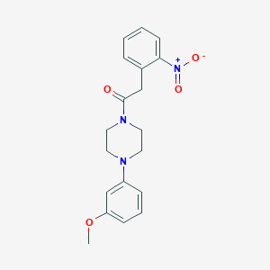 molecular formula C19H21N3O4 B4771486 1-(3-methoxyphenyl)-4-[(2-nitrophenyl)acetyl]piperazine 