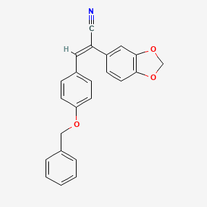 molecular formula C23H17NO3 B4771503 2-(1,3-benzodioxol-5-yl)-3-[4-(benzyloxy)phenyl]acrylonitrile 