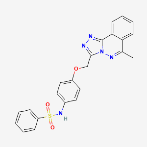 molecular formula C23H19N5O3S B4771522 N-{4-[(6-methyl[1,2,4]triazolo[3,4-a]phthalazin-3-yl)methoxy]phenyl}benzenesulfonamide 