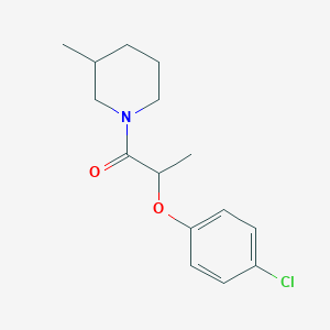 molecular formula C15H20ClNO2 B4771562 1-[2-(4-chlorophenoxy)propanoyl]-3-methylpiperidine 