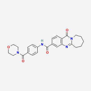 molecular formula C25H26N4O4 B4771606 N-[4-(4-morpholinylcarbonyl)phenyl]-12-oxo-6,7,8,9,10,12-hexahydroazepino[2,1-b]quinazoline-3-carboxamide 