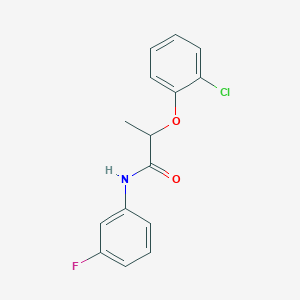 molecular formula C15H13ClFNO2 B4771630 2-(2-chlorophenoxy)-N-(3-fluorophenyl)propanamide 