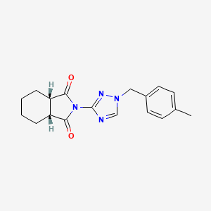 molecular formula C18H20N4O2 B4771670 (3aR,7aS)-2-[1-(4-methylbenzyl)-1H-1,2,4-triazol-3-yl]hexahydro-1H-isoindole-1,3(2H)-dione 
